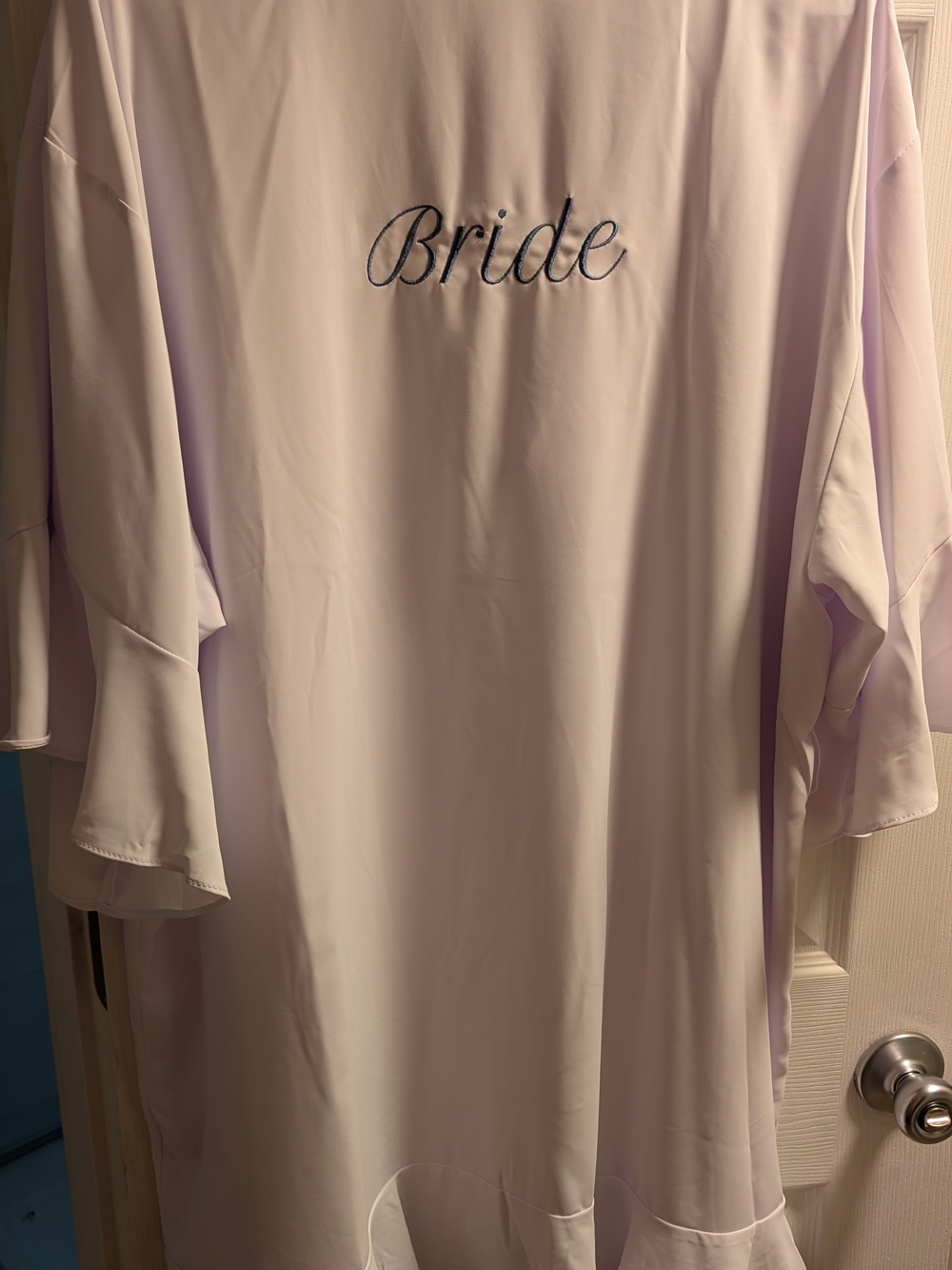 Birdy Grey Light Satin Bridal Robe